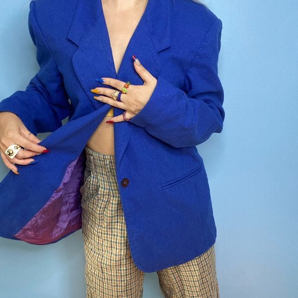 Oversized Cobalt Blue Blazers